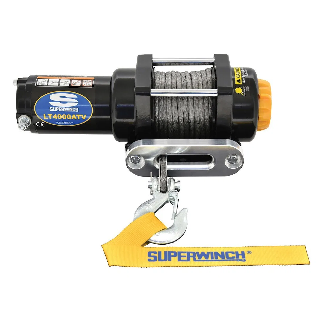 1140230 – SUPERWINCH Winch, Vehicle Mounted ATV Winch 12 Volt Electric 4000 Pound Line Pull Capacity 50 Foot Certifie...
